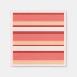 Niedliche, rosa Streifen Serviette
