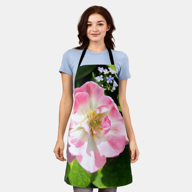 Niedliche rosa Tulpe Schürze (Getragen)