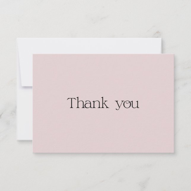 Niedliche rosa Typografie Swash Dankeschön-Karte Dankeskarte (Vorderseite)