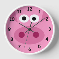 Niedliche rosa Uhr für Kinderzimmer