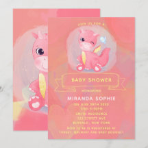 Niedliche Rosa und Gelbe Dinosaurier Girl Babydusc