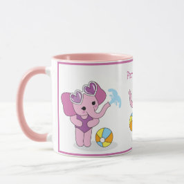 Niedliche Rosa- und Lila Baby-Elefanten personalis Tasse