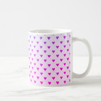 Niedliche Rosa und lila Herzmuster Kaffeemaschine Kaffeetasse