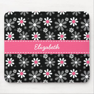 Niedliche rosa und schwarze Girly Mousepad
