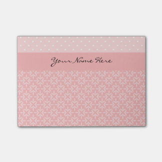 Niedliche rosa und weiße Polka-Punkte Post-it Klebezettel