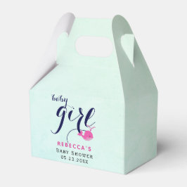 Niedliche Rosa-Wal-Thematik Baby Girl Dusche Geschenkschachtel