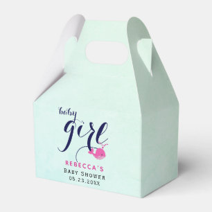 Niedliche Rosa-Wal-Thematik Baby Girl Dusche Geschenkschachtel