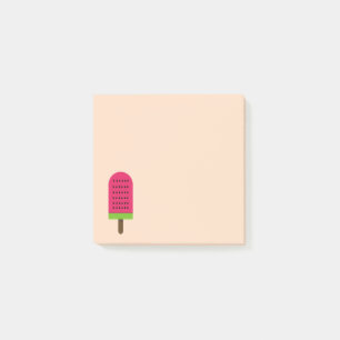 Niedliche Rosa Wassermelone Eiskunstwerk aus Pop Post-it Klebezettel
