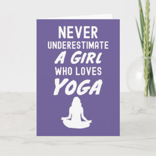 Niedliche rosa Yoga-Karten für das Baby Girl Karte
