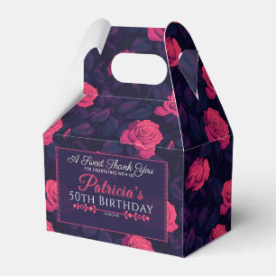 Niedliche Rose Geburtstags-Gefälligkeitsbox für De Geschenkschachtel