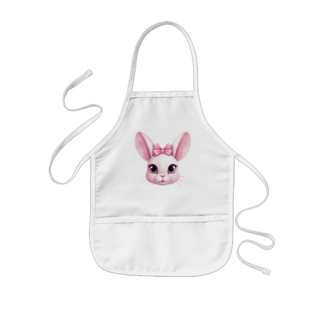 Niedliche Rose Ostern Bunny Gift Baby T - Shirt Kinderschürze (Vorne)