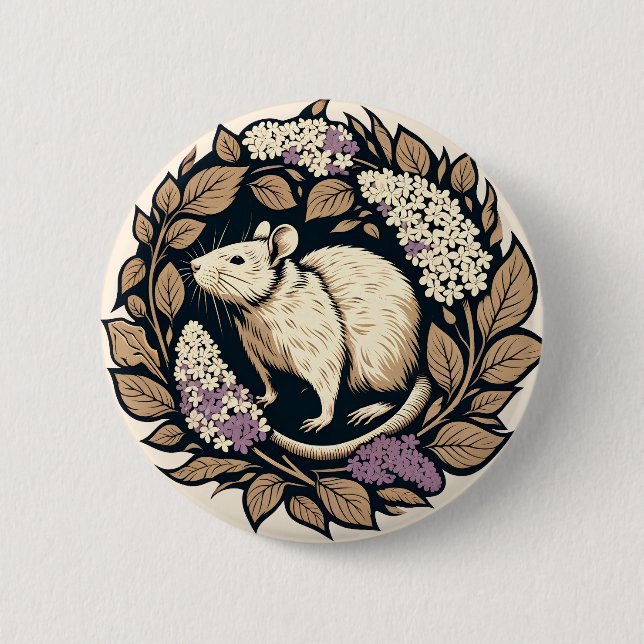 Niedliche Rosenhengste Button (Vorderseite)
