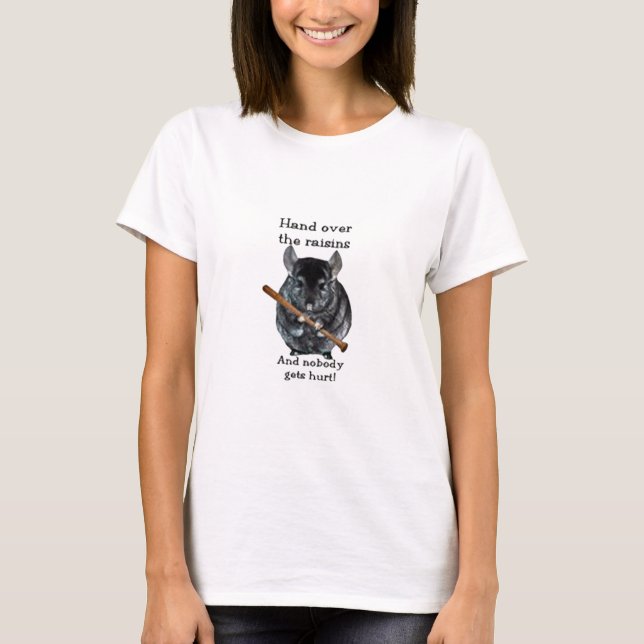 Niedliche Rosinen-gemeine Chinchilla T-Shirt (Vorderseite)