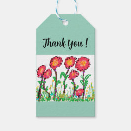 Niedliche Rote Blume Geschenkanhänger