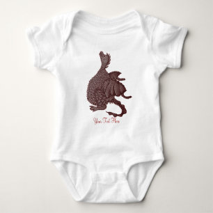 niedliche rote Drachenlehre, mythische und Fantasi Baby Strampler