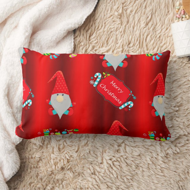 Niedliche Rote Elfen Weihnachten Lendenkissen (Decke)