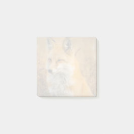 Niedliche Rote Fox Naturfotografie verblasst Post-it Klebezettel