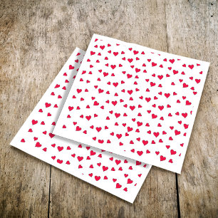 Niedliche rote Herzen Einfaches Minimalistisches M Serviette