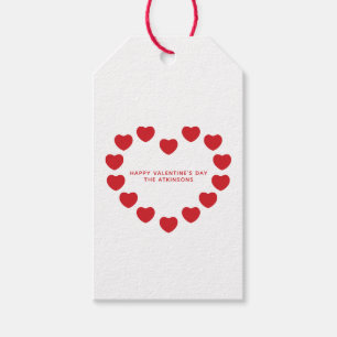 Niedliche rote Herzen Moderne Gebräuche Valentinst Geschenkanhänger