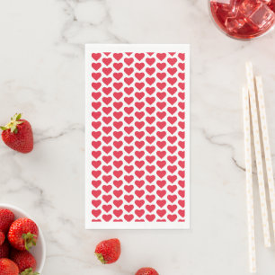 ❤️ Niedliche rote Herzen Serviette