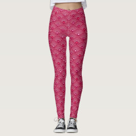 niedliche rote Herzen und verbeugt Leggings