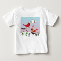 Niedliche Rote Kardinal Liebe Winterlandschaft