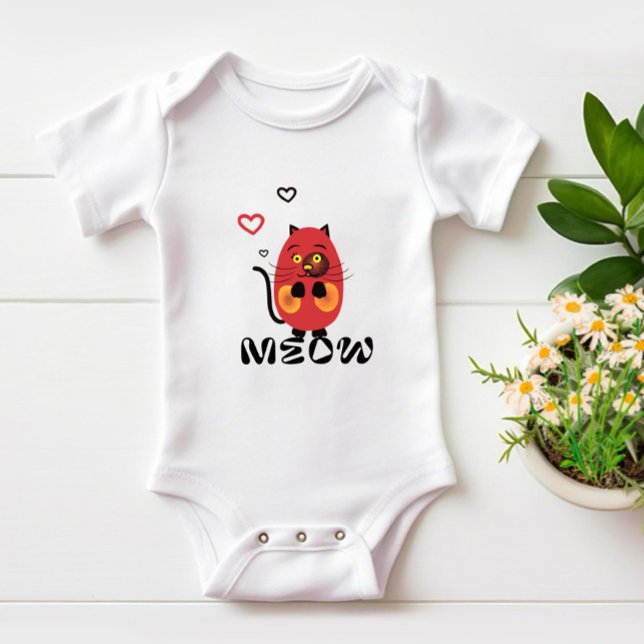 Niedliche rote Katze Baby Strampler (Von Creator hochgeladen)