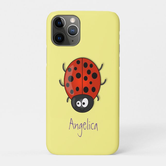 Niedliche , rote Ladybug-Cartoon-Abbildung Case-Mate iPhone Hülle (Rückseite)