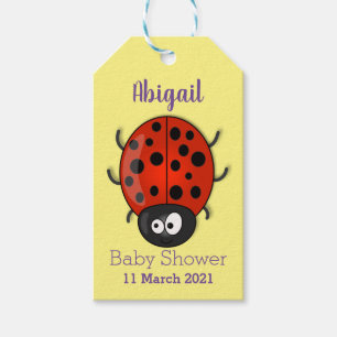 Niedliche , rote Ladybug-Cartoon-Abbildung Geschenkanhänger
