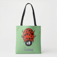 Niedliche , rote Ladybug-Cartoon-Abbildung