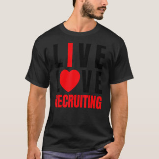 Niedliche Rote Live-Liebe Rekrutieren T-Shirt