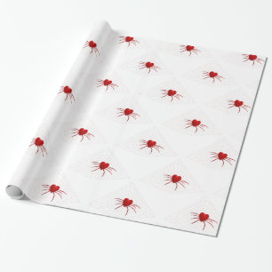 Niedliche Rote Orb-Weaver-Spinne Geschenkpapier