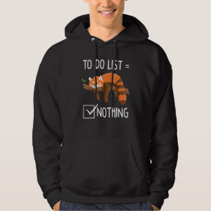 Niedliche rote Panda Lazy müde Kälte zu tun Noth L Hoodie