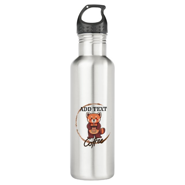 Niedliche rote Panda Tiere Kaffee Tee Custom Shop  Edelstahlflasche (Vorderseite)