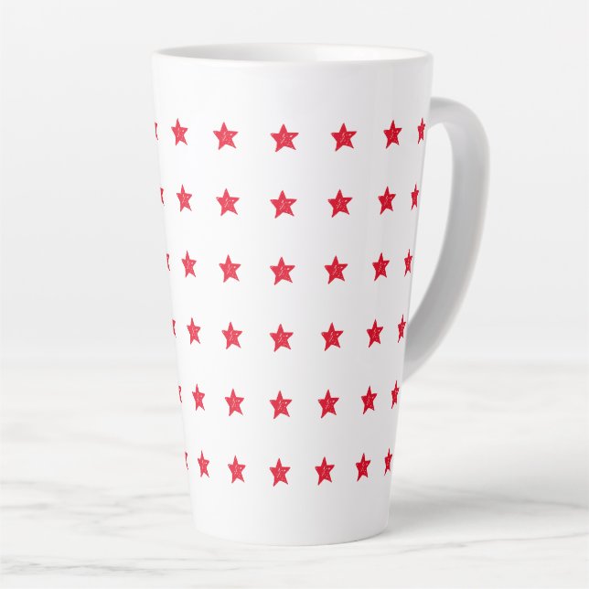 Niedliche rote Sterne Milchtasse (Rechte Ecke)
