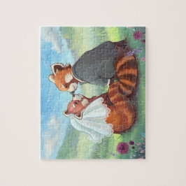 Niedliche roter Panda-Paare in der Liebe