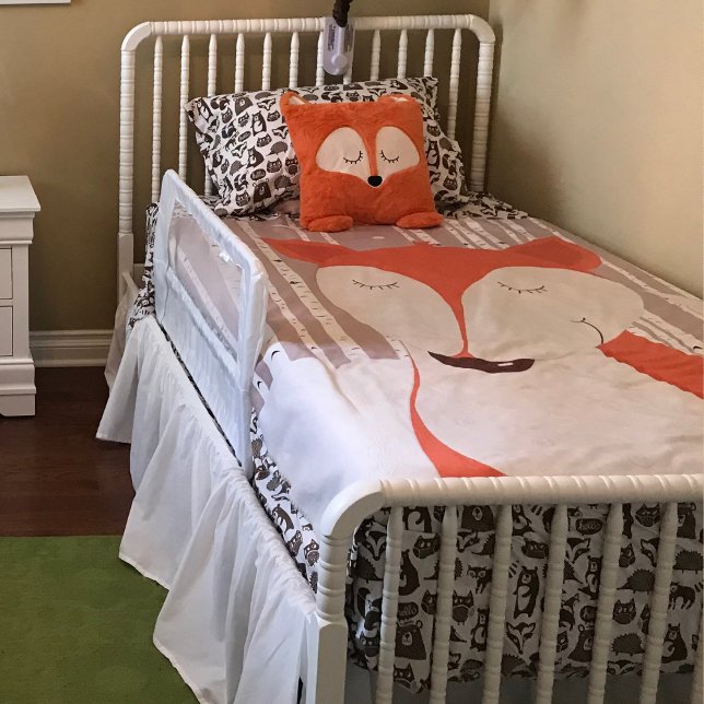 Niedliche Rotfuchs-Waldbäume Fleecedecke (Red Fox Birch Tree Fleece Blanket)