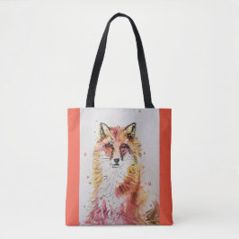 Niedliche Rotfuchs Wasserfarbe Tierliebhaber Tote  Tasche