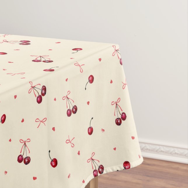 Niedliche Rotkrebse vernichten Bows auf Creme Tischdecke (Beispiel)