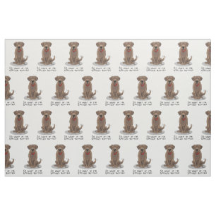 Niedliche Rottschokolade Labrador Retriever Stoff