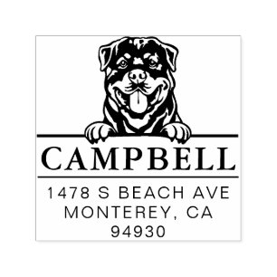 Niedliche Rottweiler Custom Dog Address Briefmarke Permastempel
