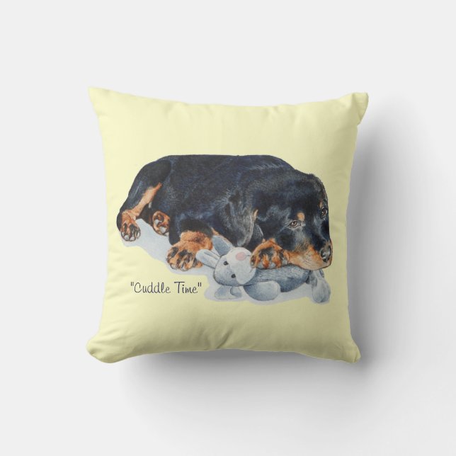 niedliche rottweiler kissen (Vorderseite)