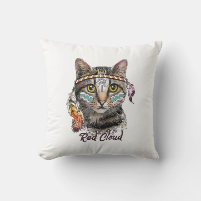 Niedliche Rotwolke Kissen (Vorderseite)