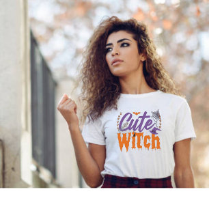 Niedliche Rotzunge Schwarz und Weiße Halloween T-Shirt