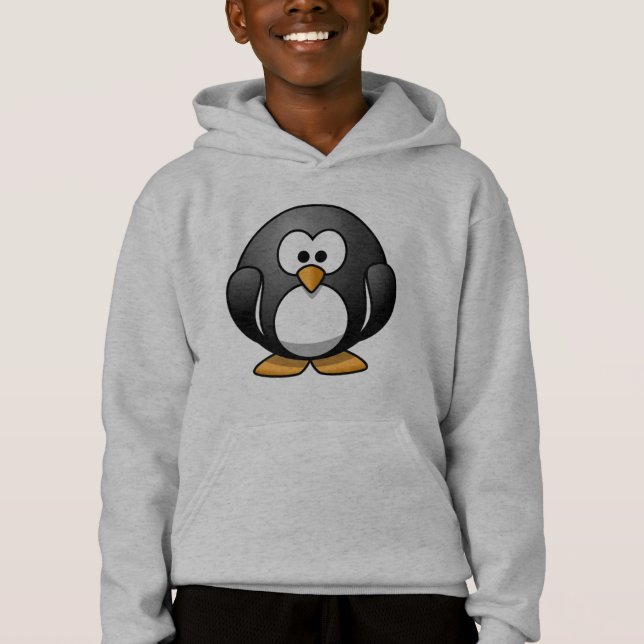 Niedliche Round Pinguin Designs Hoodie (Vorderseite)