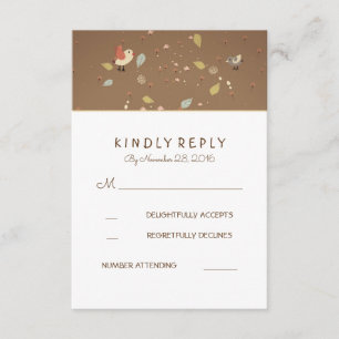 Niedliche RSVP-Karten für Hochzeiten RSVP Karte