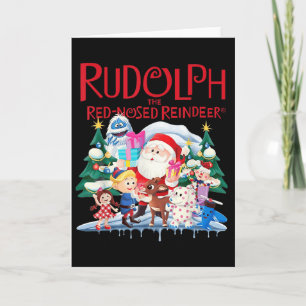 Niedliche Rudolph The Red Nosed Rentier Christmas  Karte