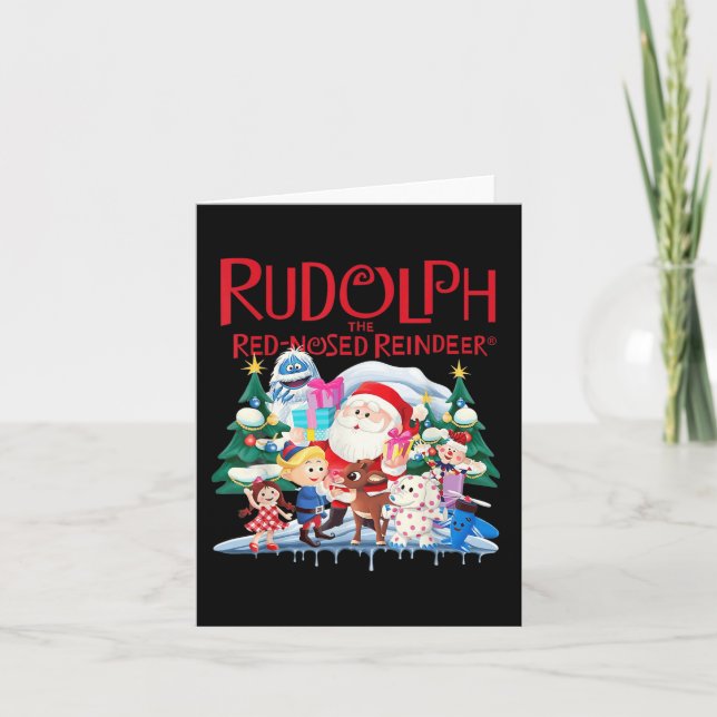 Niedliche Rudolph The Red Nosed Rentier Christmas  Karte (Vorderseite)