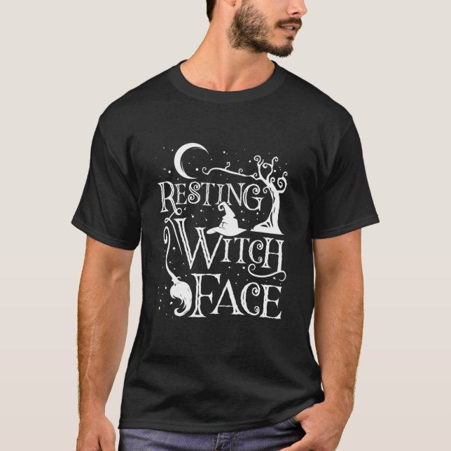 Niedliche ruhende Hexenmeistermädchen Frauen Hallo T-Shirt (Vorderseite)