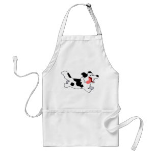 Niedliche Running Cartoon Border Collie Schürze